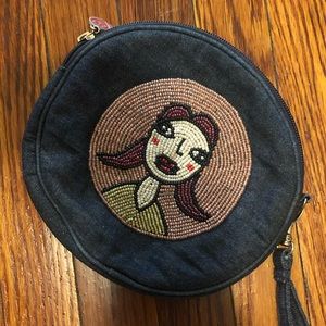 Elissa Bloom Beaded Circular Clutch